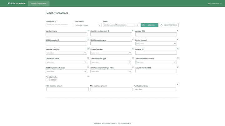 Search Transactions