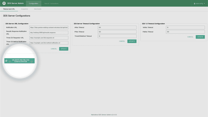 Validate and Reload configuration