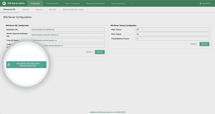 Validate and Reload configuration