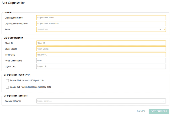 Organization management with external iam