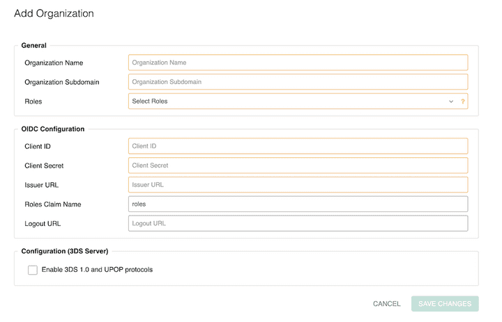 Organization management with external iam