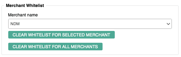 Merchant Whitelist